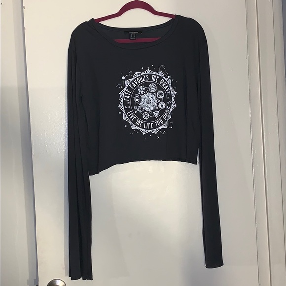 streetwear society Tops - long bell sleeved crop top